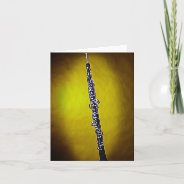 Oboe Image Greeting Card Made to Customise (Front)
