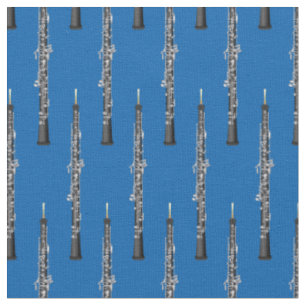 Oboe Music Musician Room Decor Blue Fabric