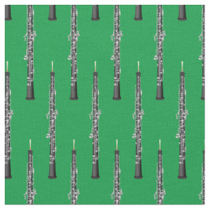 Oboe Music Musician Room Decor Green Fabric