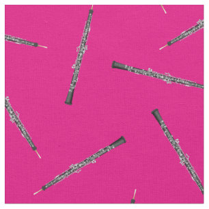 Oboe Music Musician Room Decor Pink Fabric