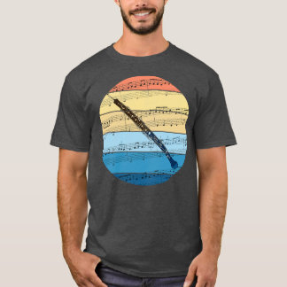 Oboe Music Notation Oboist Woodwind Musician T-Shirt