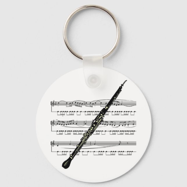 Oboe musical 01 B Key Ring (Front)