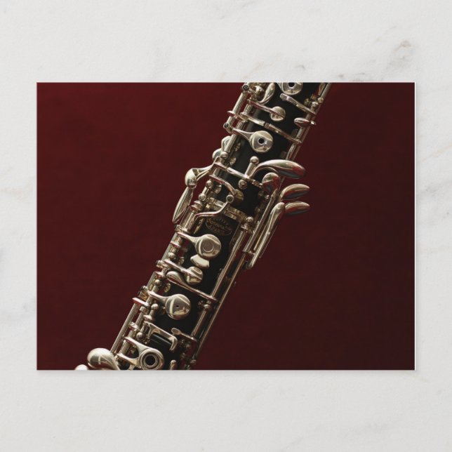 Oboe musical instrument postcard (Front)