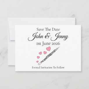 Oboe Musician Wedding Save The Date