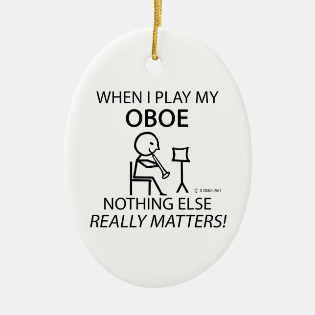 Oboe Nothing Else Matters Ceramic Tree Decoration (Front)