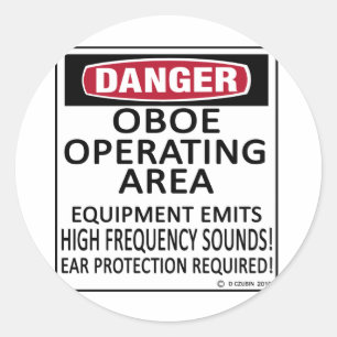 Oboe Operating Area Classic Round Sticker