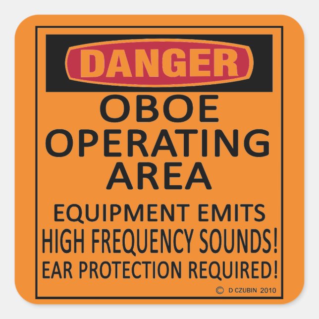 Oboe Operating Area Square Sticker (Front)