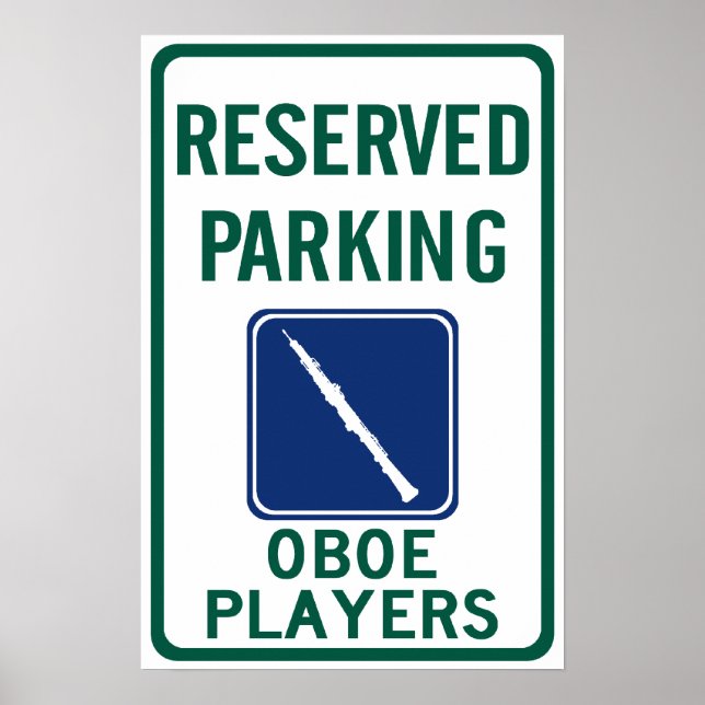 Oboe Players Parking Poster (Front)