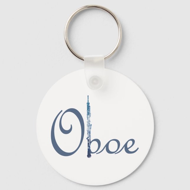 Oboe Script Key Ring (Front)