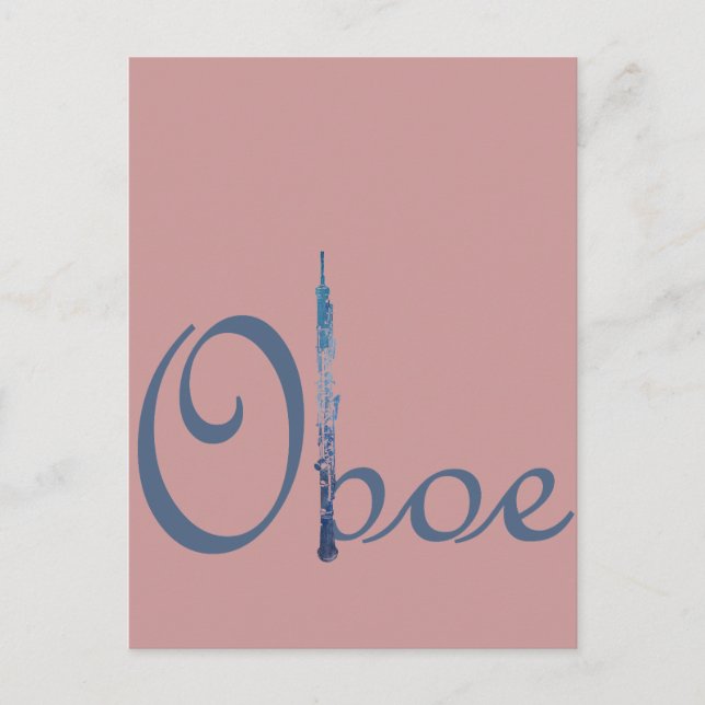 Oboe Script Postcard (Front)