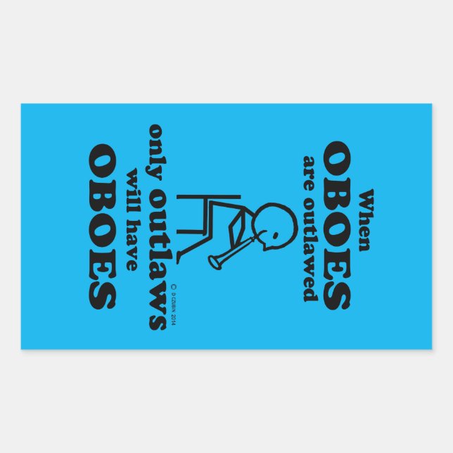 Oboes Outlawed Rectangular Sticker (Front)