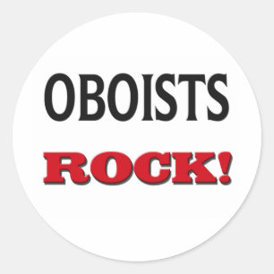 Oboists Rock Classic Round Sticker