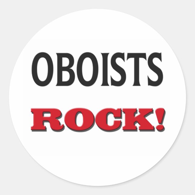 Oboists Rock Classic Round Sticker (Front)