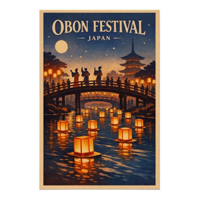 Obon Festival in Japan travel Poster (Front)