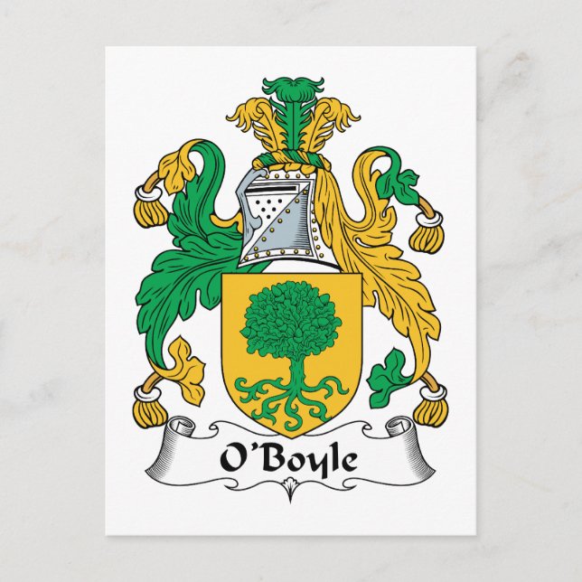 O'Boyle Family Crest Postcard (Front)