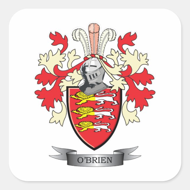 O'Brien Coat of Arms Square Sticker (Front)