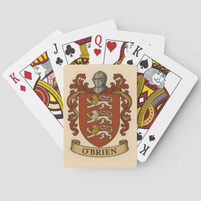 O'Brien Family Crest Poker cards (Back)