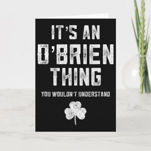 O'brien Family Reunion St Patricks Day It's An Obr Card