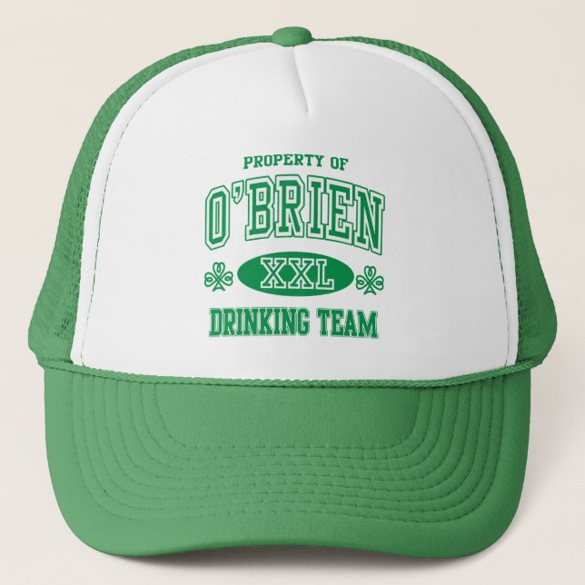 O'Brien Irish Drinking Team Trucker Hat (Front)