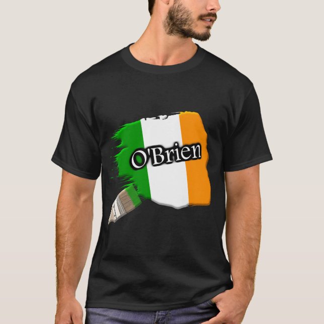 O'Brien Irish Paint Brush Flag Shirt (Front)