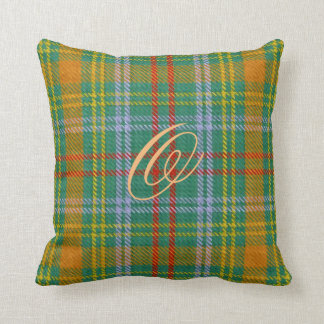O'Brien Tartan Monogram Pillow
