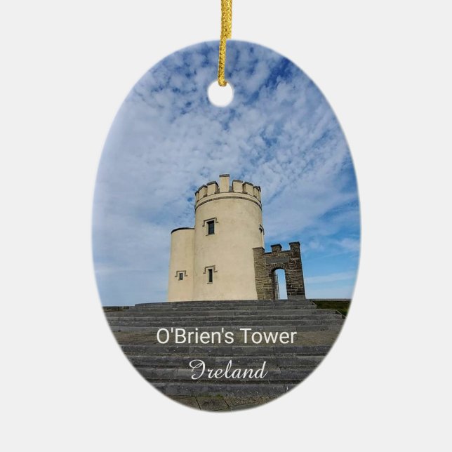 O'Brien's Tower Ireland Souvenir Ornament (Front)