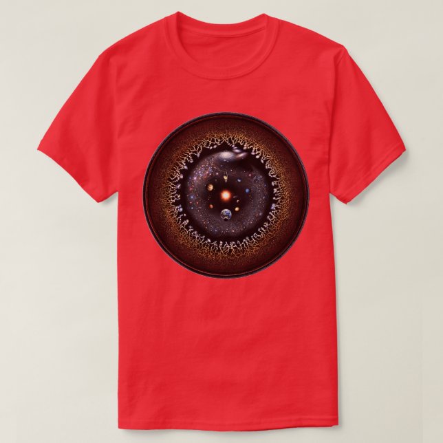 Observable Universe Logarithmic Illustration 2019  T-Shirt (Design Front)