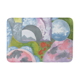 Observance Folk Art by AnyaC Bath Mat