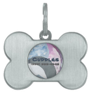 Observance Folk Art by AnyaC Pet ID Tag
