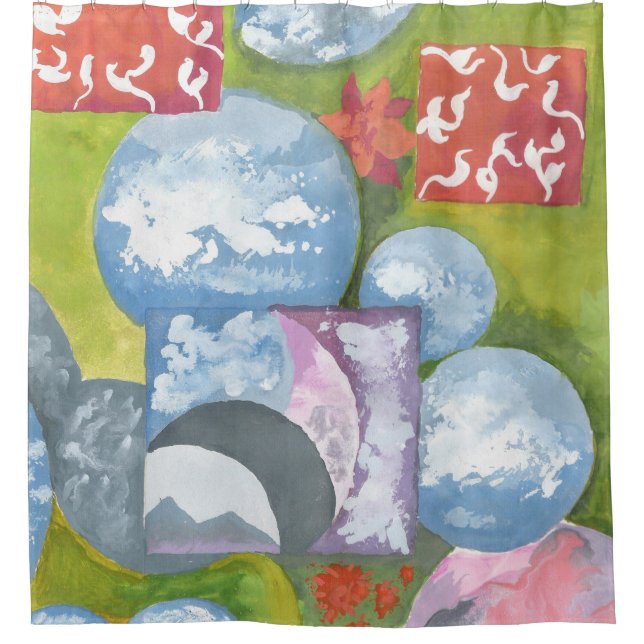 Observance Folk Art by AnyaC Shower Curtain (Front)