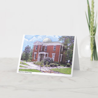 Observatory Albion College, full colour notecard