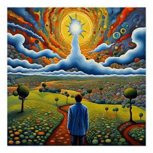 Observing Celestial Explosion Poster
