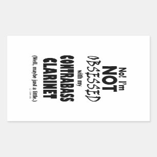 Obsessed Contrabass Clarinet Rectangular Sticker