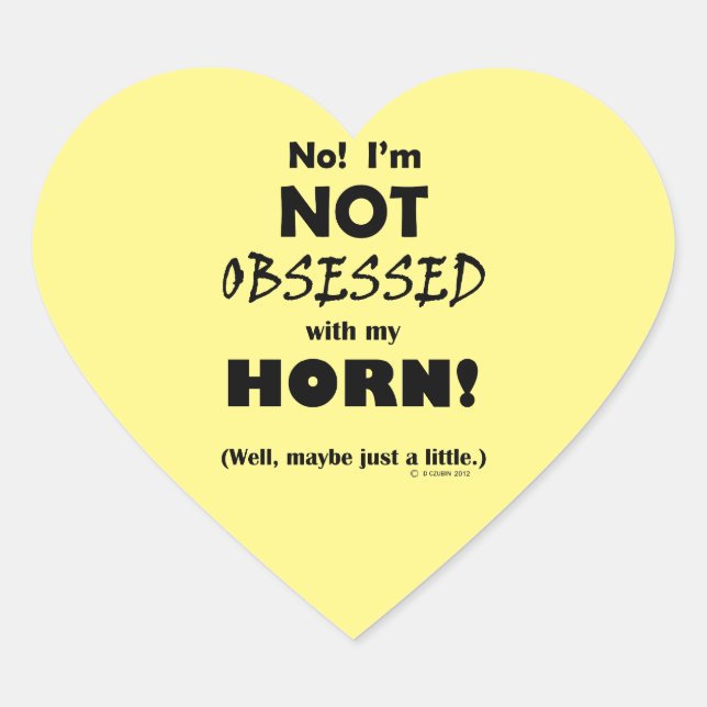 Obsessed Horn Heart Sticker (Front)