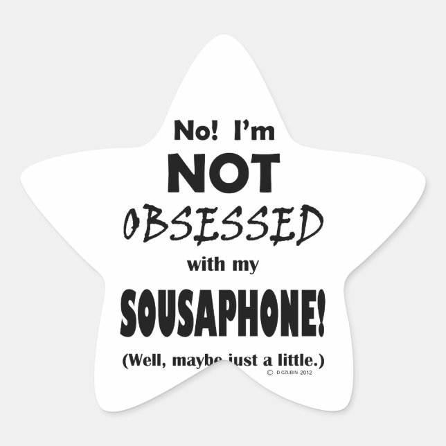 Obsessed Sousaphone Star Sticker (Front)