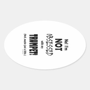 Obsessed Trumpet Oval Sticker