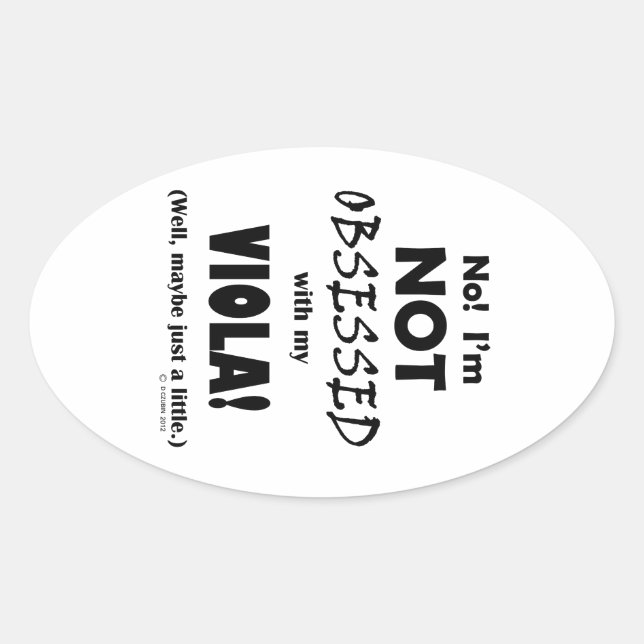 Obsessed Viola Oval Sticker (Front)