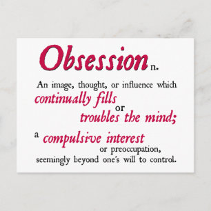 Obsession Definition Postcard