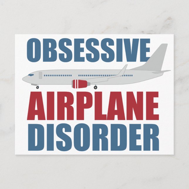 Obsessive Aeroplane Disorder Postcard (Front)