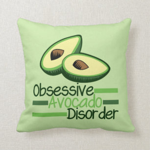 Obsessive Avocado Disorder Cool Green Cushion