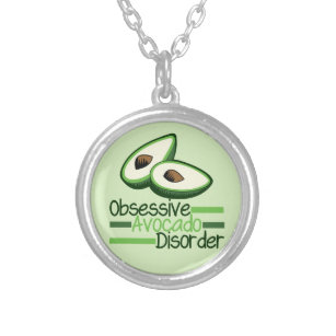 Obsessive Avocado Disorder Cool Green Silver Plated Necklace