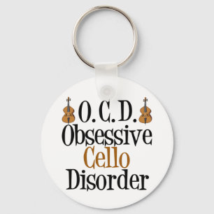 Obsessive Cello Disorder Key Ring