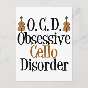 Obsessive Cello Disorder Postcard