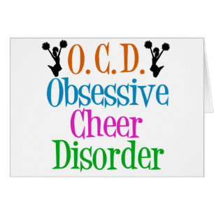 Obsessive Cheer Disorder Funny Cheerleader Card
