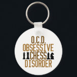 Obsessive Chess Disorder Key Ring<br><div class="desc">A funny chess gift for a chess playing addict. A little chess humor. I have OCD,  Obsessive Chess Disorder keychain.</div>