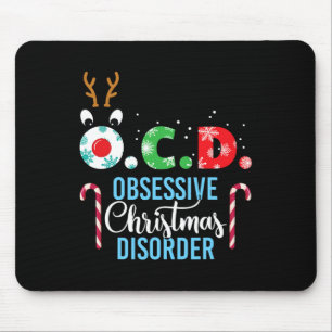 Obsessive Christmas Disorder! Reindeer Antlers Gif Mouse Pad