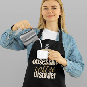Obsessive Coffee Disorder   Cute Barista Apron