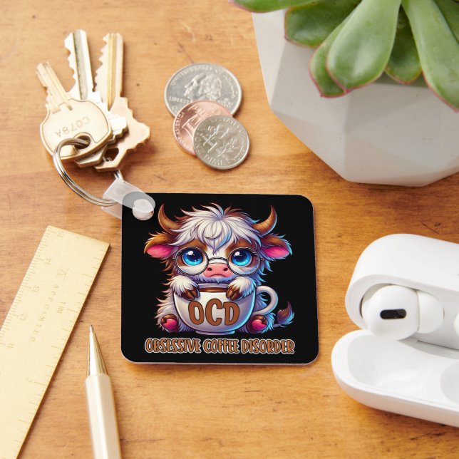 Obsessive Coffee Disorder  Key Ring (Desk)