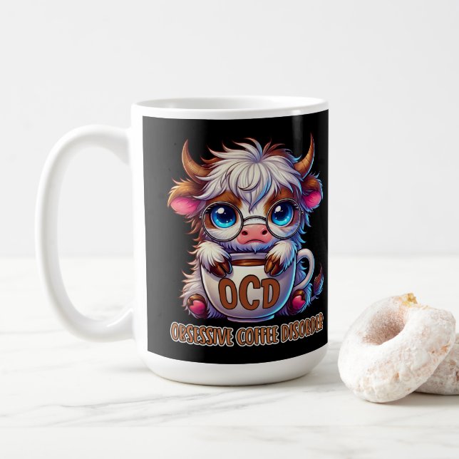 Obsessive Coffee Disorder  Mug (With Donut)