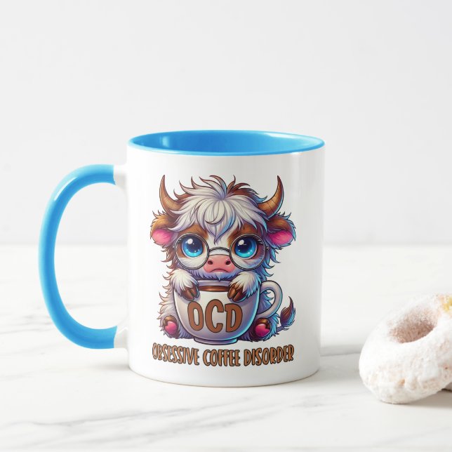 Obsessive Coffee Disorder  Mug (With Donut)